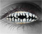 Skeletal Teeth Contact Lenses - Skeletal Teeth Contacts by Novelty Mfg